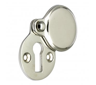 Prima Heavy Covered Standard Keyhole Escutcheon - Polished Nickel