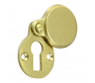 Prima Heavy Covered Standard Keyhole Escutcheon - Satin Brass