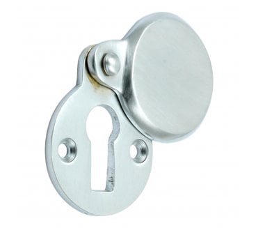 Prima Heavy Covered Standard Keyhole Escutcheon - Satin Chrome