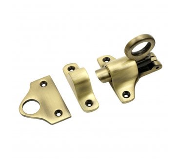 Prima Heavy Duty Fanlight Catch - Antique Brass