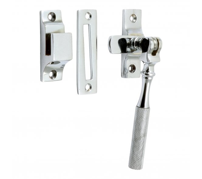Prima Knurled End Casement Fastener - Polished Chrome