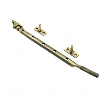 Prima Knurled End Casement Window Stay - Antique Brass