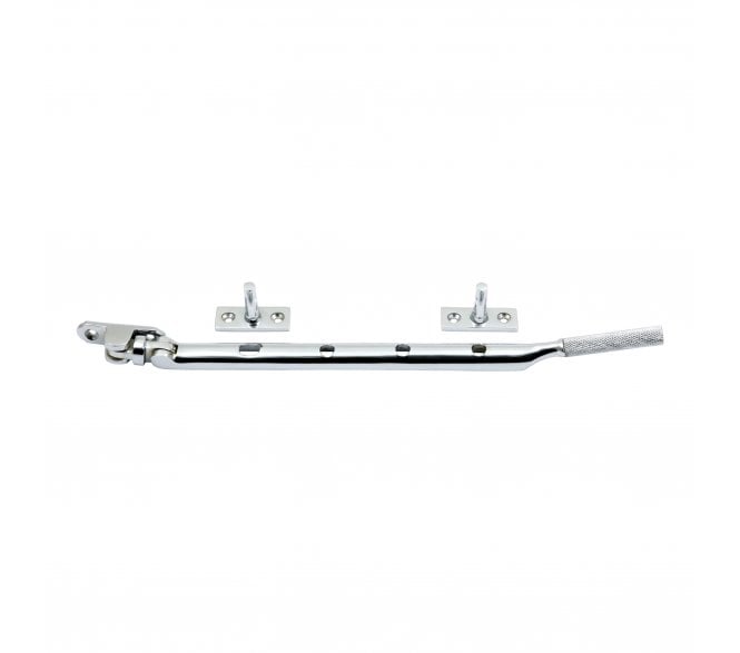 Prima Knurled End Casement Window Stay - Polished Chrome