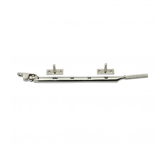 Prima Knurled End Casement Window Stay - Satin Nickel
