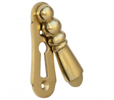 Prima Large Lady Standard Keyhole Escutcheon Cover - Polished Brass