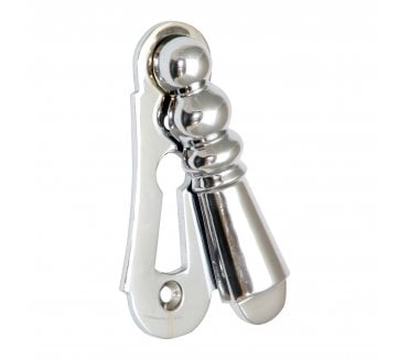 Prima Large Lady Standard Keyhole Escutcheon Cover - Polished Chrome