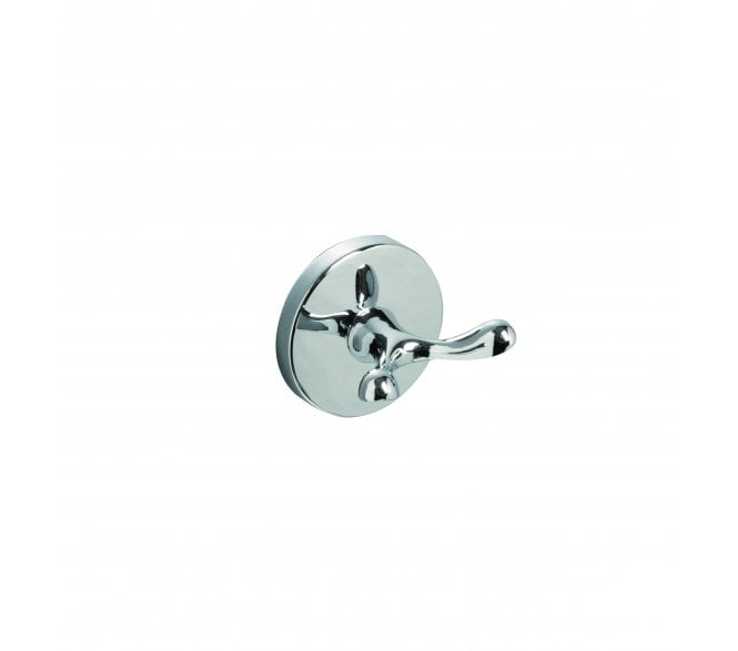 Prima Lily Double Robe Hook - Polished Chrome