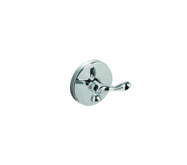 Prima Lily Double Robe Hook - Polished Chrome