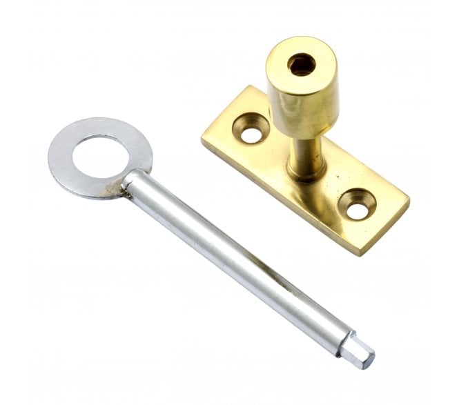 Prima Locking Casement Stays Pin - 40mm x 16mm - Polsihed Brass