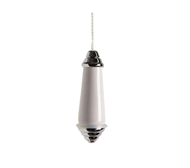 Prima M6990C Light Cord Pull - Polished Chrome/White Ceramic