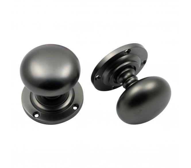 Prima Mushroom Mortice Knobs - Dark Bronze