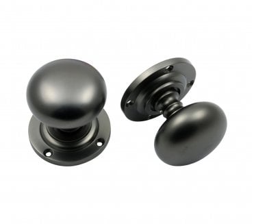 Prima Mushroom Mortice Knobs - Dark Bronze