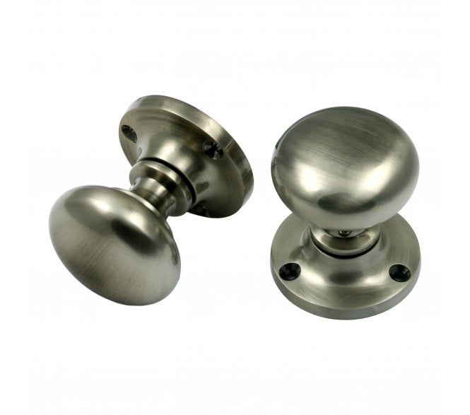Prima Mushroom Mortice Knobs - Pewter Finish