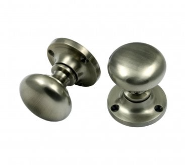 Prima Mushroom Mortice Knobs - Pewter Finish