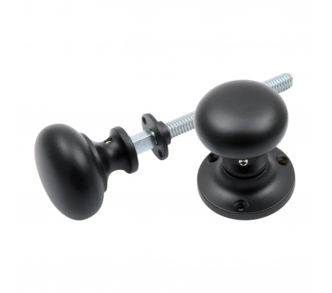 Prima Mushroom Rim Knobs - Matt Black