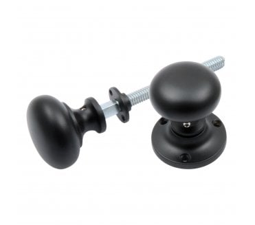 Prima Mushroom Rim Knobs - Matt Black