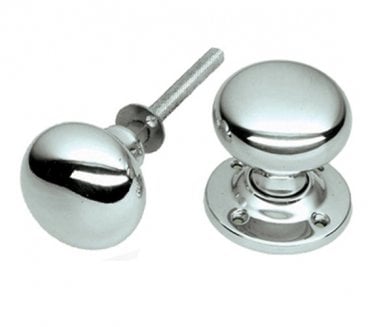 Prima Mushroom Rim Knobs - Polished Chrome