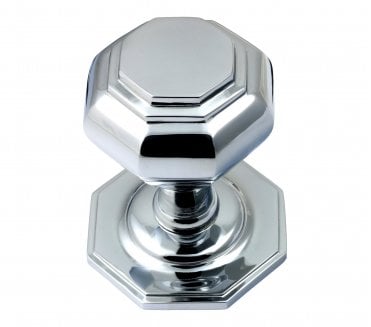 Prima Octagonal Centre Door Knob - Polished Chrome