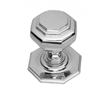 Prima Octagonal Centre Door Knob - Polished Chrome