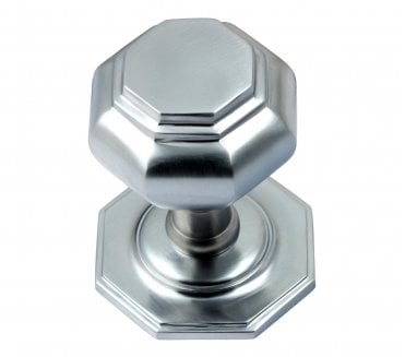 Prima Octagonal Centre Door Knob - Satin Chrome