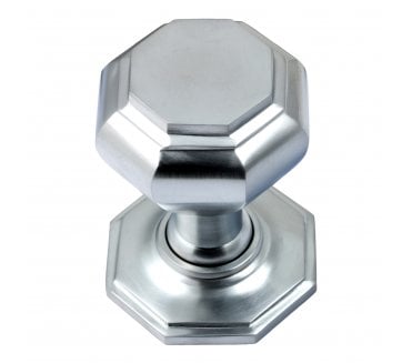 Prima Octagonal Centre Door Knob - Satin Chrome