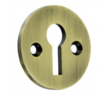Prima Open Standard Keyhole Escutcheon - Antique Brass