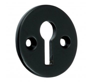 Prima Open Standard Keyhole Escutcheon - Matt Black