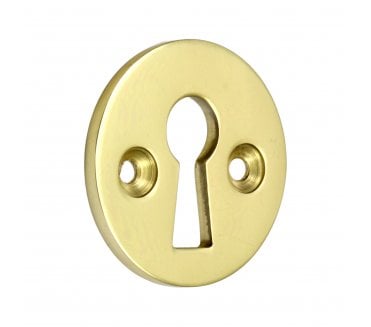 Prima Open Standard Keyhole Escutcheon - Polished Brass