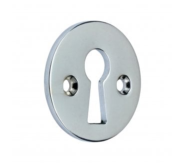 Prima Open Standard Keyhole Escutcheon - Polished Chrome