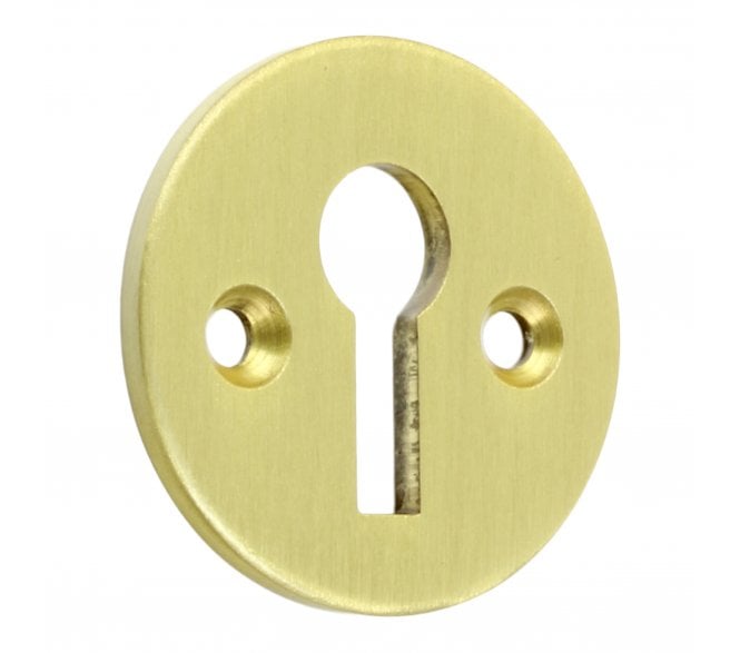 Prima Open Standard Keyhole Escutcheon - Satin Brass