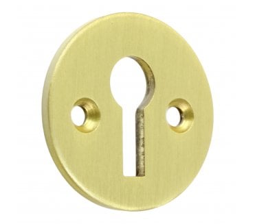 Prima Open Standard Keyhole Escutcheon - Satin Brass