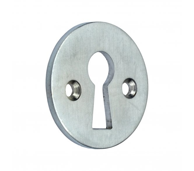 Prima Open Standard Keyhole Escutcheon - Satin Chrome