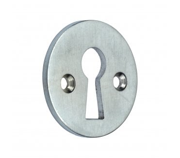 Prima Open Standard Keyhole Escutcheon - Satin Chrome