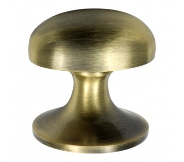 Prima Oval Cabinet Knob - 32mm - Antique Brass