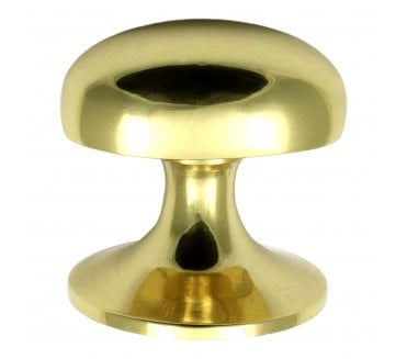 Prima Oval Cabinet Knob - 32mm - Polished Brass