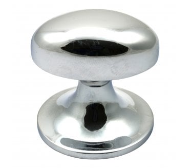 Prima Oval Cabinet Knob - 32mm - Polished Chrome