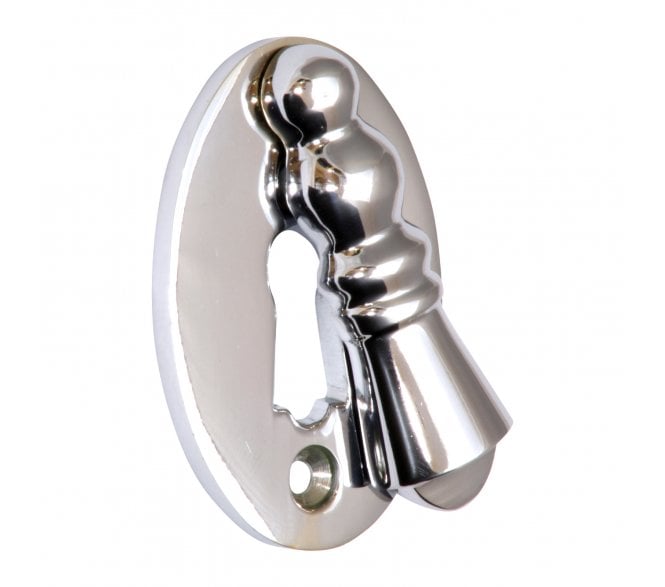 Prima Oval Lady Standard Keyhole Escutcheon Cover - Polished Chrome