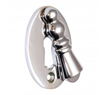 Prima Oval Lady Standard Keyhole Escutcheon Cover - Polished Chrome