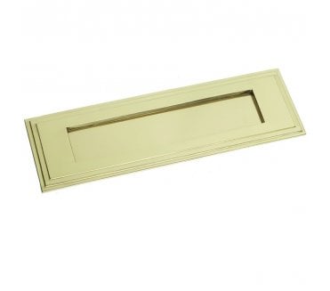 Prima PB10 Art Deco Letter Plate 280x90mm - Polished Brass