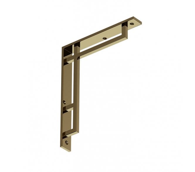 Prima PB2043 Art Deco Shelf Brackets - Polished Brass