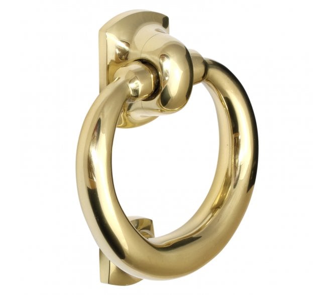 Prima PB28 Ring Door Knocker -  Polished Brass