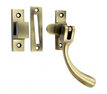 Prima Pear Drop Casement Window Fastener - Antique Brass