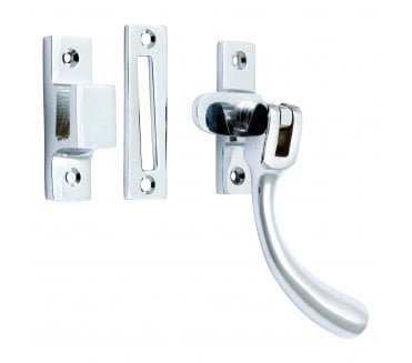 Prima Pear Drop Casement Window Fastener - Polished Chrome