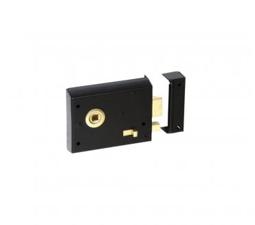 Prima Plain Rim Privacy Rim Latch -  Black