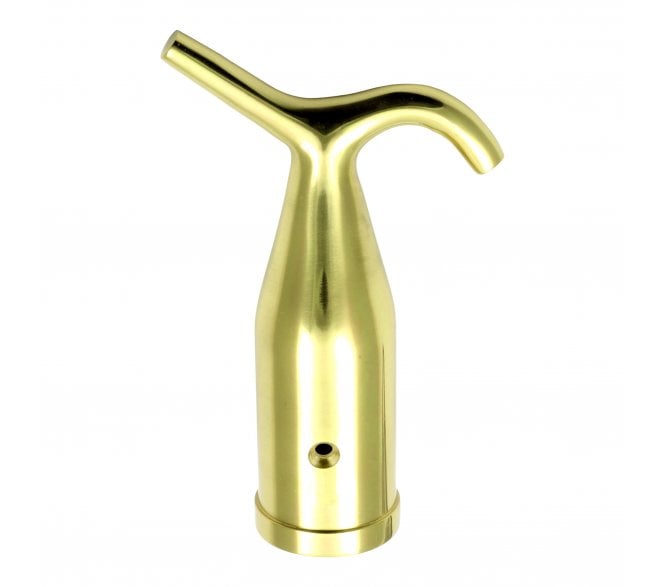 Prima Pole Hook - 113mm x 73mm - Polished Brass