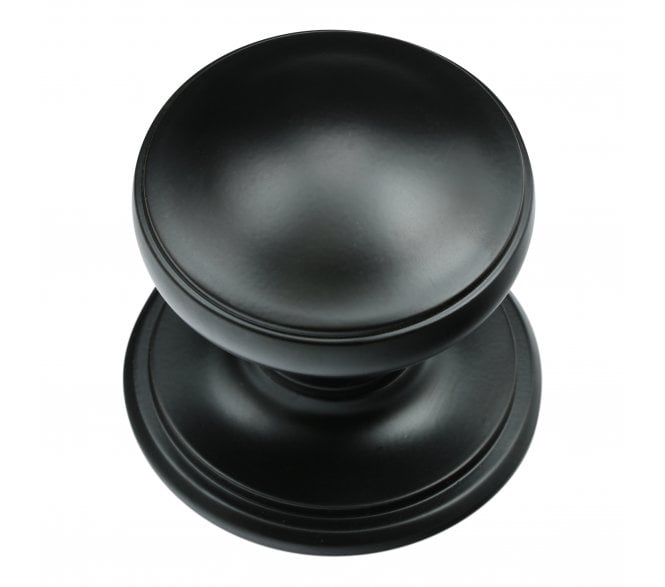 Prima Princess Centre Door Knob - Matt Black
