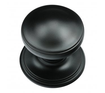 Prima Princess Centre Door Knob - Matt Black