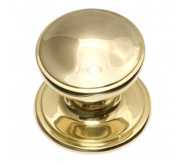 Prima Princess Centre Door Knob - Polished Brass