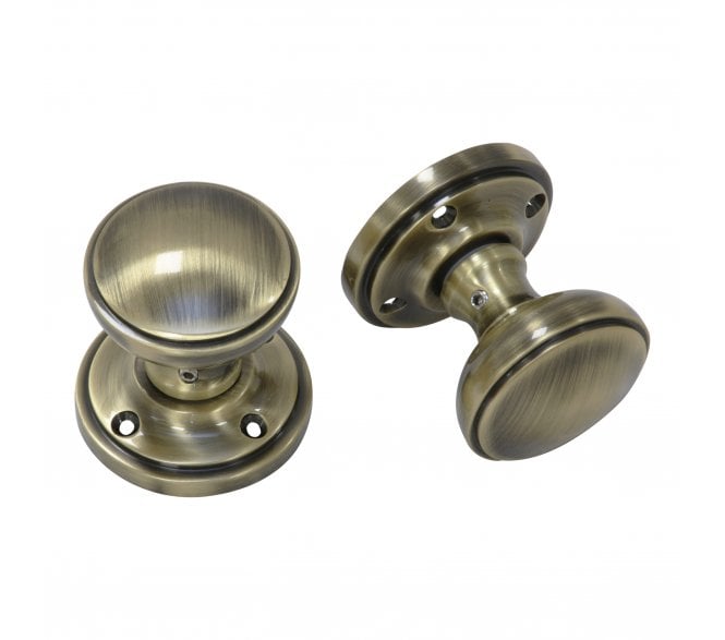 Prima Princess Mortice Knobs - Antique Brass