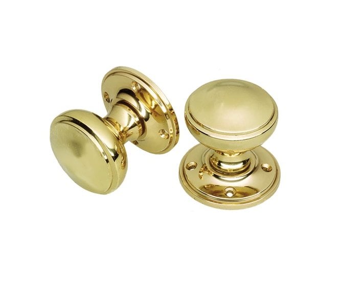 Prima Princess Mortice Knobs - Polished Brass